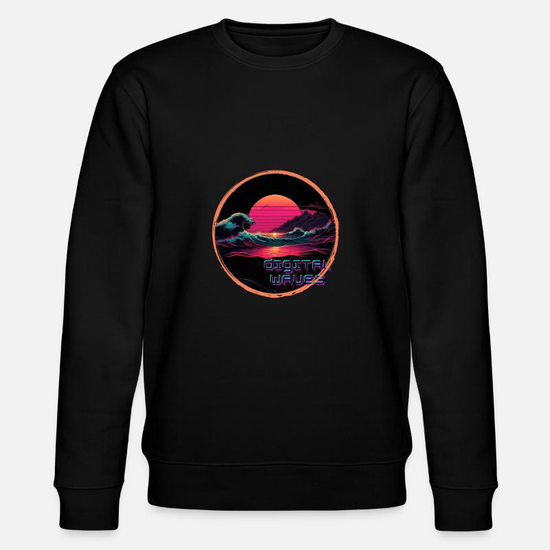 Ondes numériques - Sweat bio CHANGER Stanley/Stella Unisexe - noir
