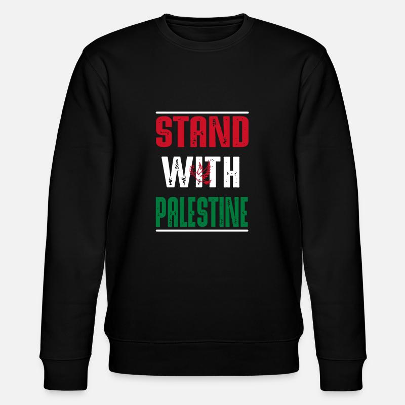Stand with Palestine - Stanley/Stella Unisex Bio-Sweatshirt CHANGER  - Schwarz