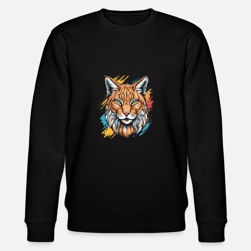 Luchs-Katze - Stanley/Stella Unisex Bio-Sweatshirt CHANGER  - Schwarz