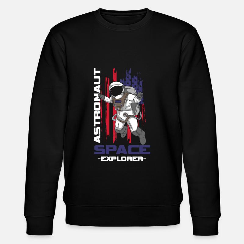 Astronaut Spacesuit Rocket - Stanley/Stella CHANGER Unisex Organic Sweatshirt - black