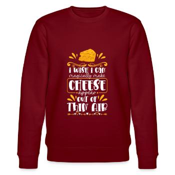 Cheese Mouse Restauration rapide Produits laitiers - Sweat bio CHANGER Stanley/Stella Unisexe - bordeaux - Devant - Nik (191cm) & Marisol (170cm)