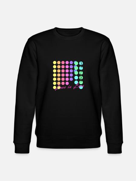 love is love,LGBT,Regenbogen,bunt,Punkte - Stanley/Stella Unisex Bio-Sweatshirt CHANGER  - Schwarz