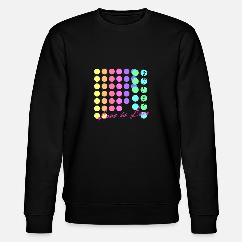 love is love,LGBT,Regenbogen,bunt,Punkte - Stanley/Stella Unisex Bio-Sweatshirt CHANGER  - Schwarz