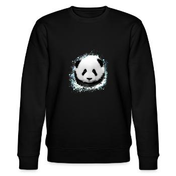 Panda, ours panda, ours, graffiti, pandabababy - Sweat bio CHANGER Stanley/Stella Unisexe - noir - Devant - Nik (191cm) & Marisol (170cm)