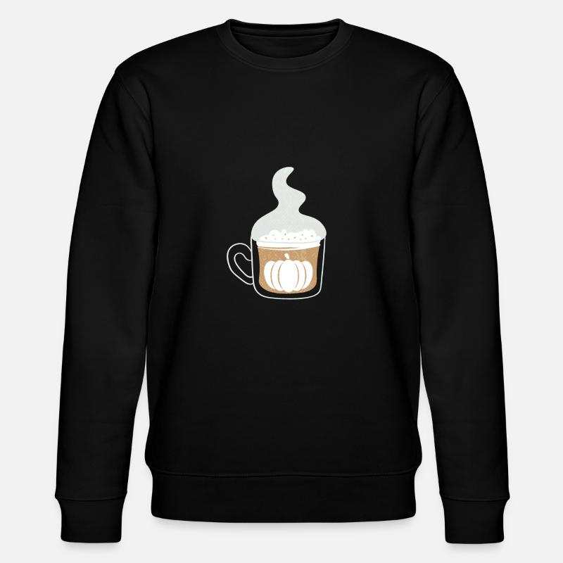 Pumpkin coffee - Stanley/Stella Unisex Bio-Sweatshirt CHANGER  - Schwarz