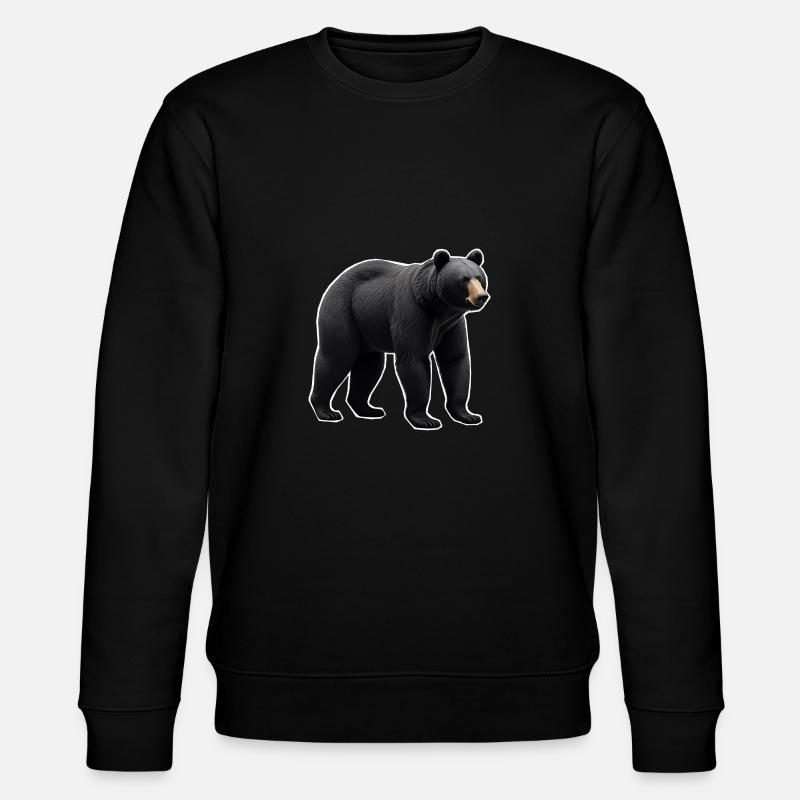 Schwarzbär - Stanley/Stella Unisex Bio-Sweatshirt CHANGER  - Schwarz