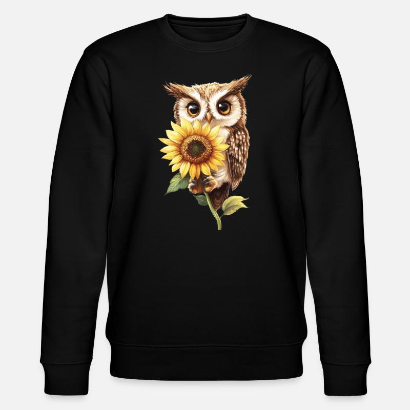 Schneeleopard - Stanley/Stella Unisex Bio-Sweatshirt CHANGER  - Schwarz