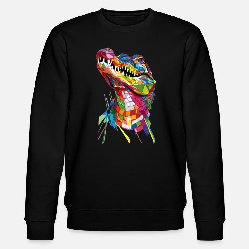 Krokodil - Stanley/Stella Unisex Bio-Sweatshirt CHANGER  - Schwarz
