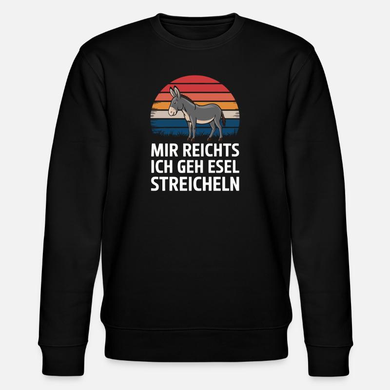 Âne âne mulet Muli - Sweat bio CHANGER Stanley/Stella Unisexe - noir