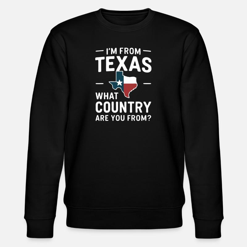 Texas State Texans Texas - Stanley/Stella CHANGER Unisex Organic Sweatshirt - black