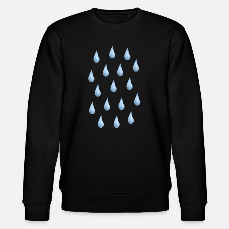 Regen Regentropfen - Stanley/Stella Unisex Bio-Sweatshirt CHANGER  - Schwarz