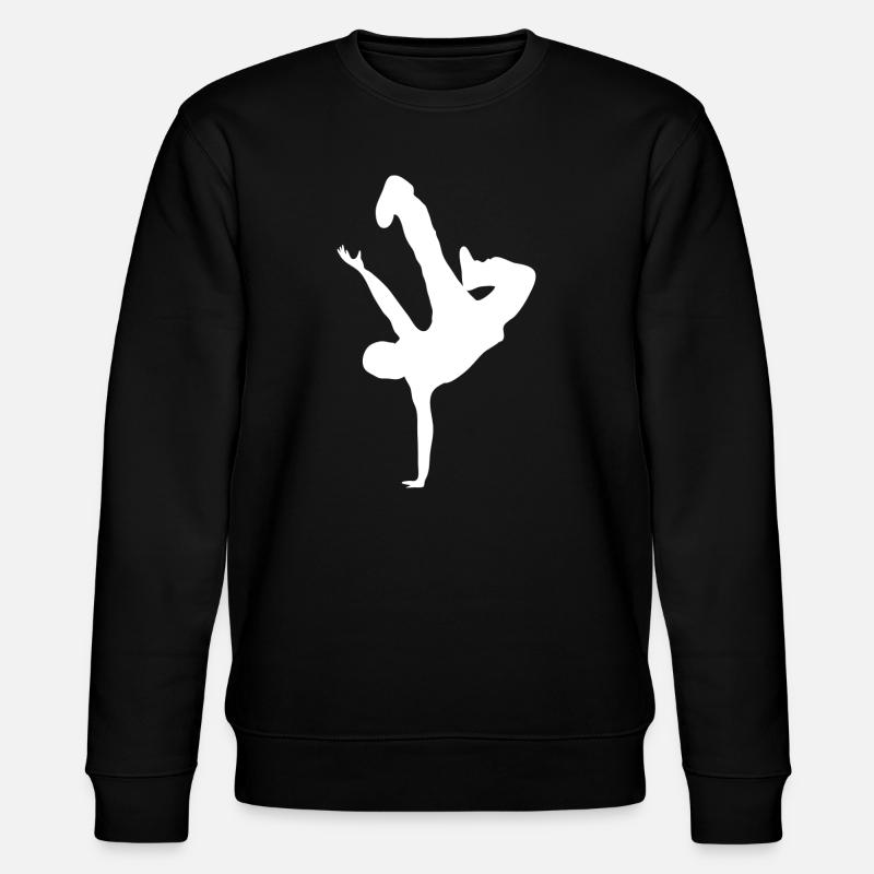 Akrobatischer Silhouette Druck - Stanley/Stella Unisex Bio-Sweatshirt CHANGER  - Schwarz