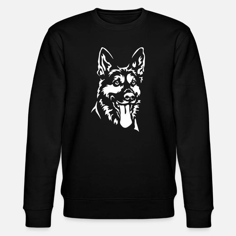 German Shepherd Head - Stanley/Stella CHANGER Unisex Organic Sweatshirt - black