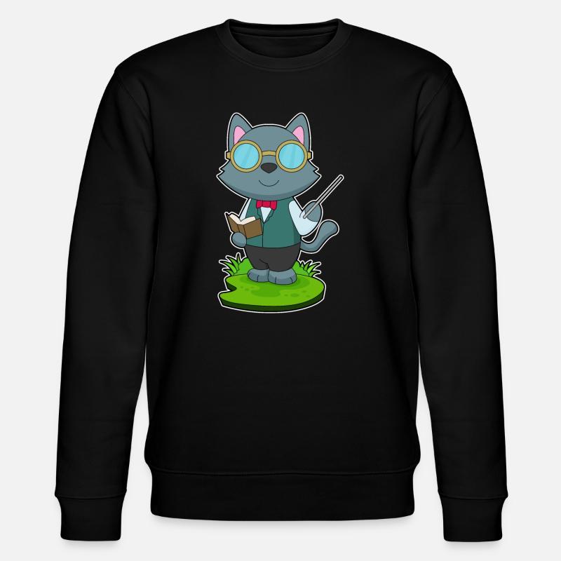 Pointeur Cat Teacher - Sweat bio CHANGER Stanley/Stella Unisexe - noir