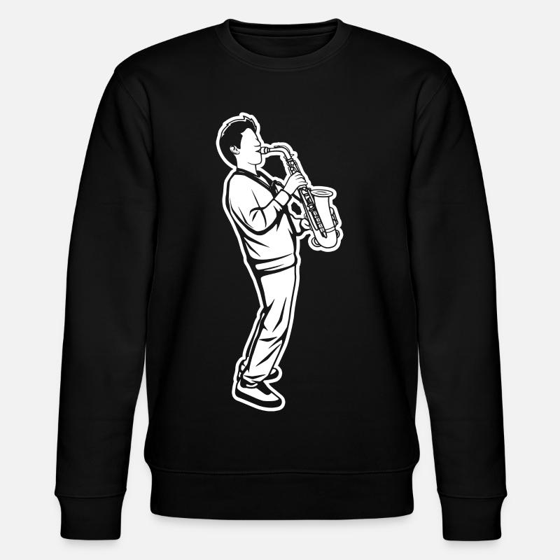 Saxophon Kind - Stanley/Stella Unisex Bio-Sweatshirt CHANGER  - Schwarz