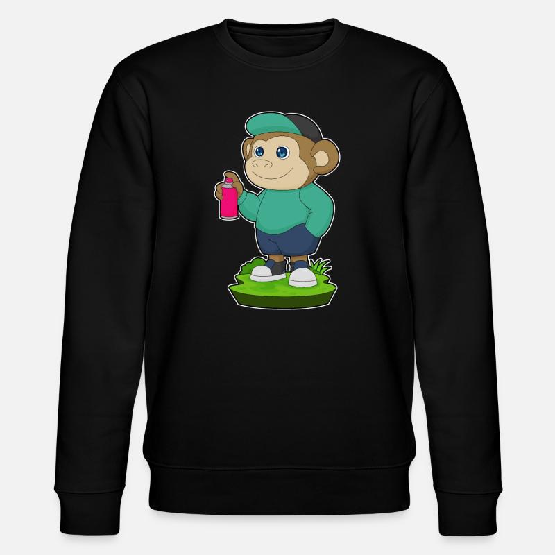Affe Sprayer Sprühdose - Stanley/Stella Unisex Bio-Sweatshirt CHANGER - Schwarz