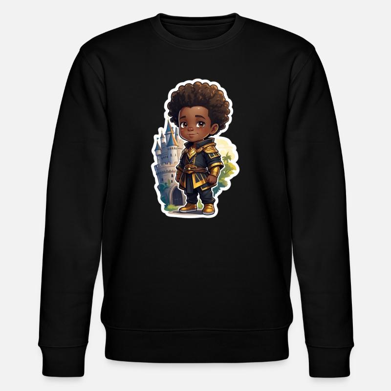 Vollmond-Krieger Jungen Design - Stanley/Stella Unisex Bio-Sweatshirt CHANGER  - Schwarz