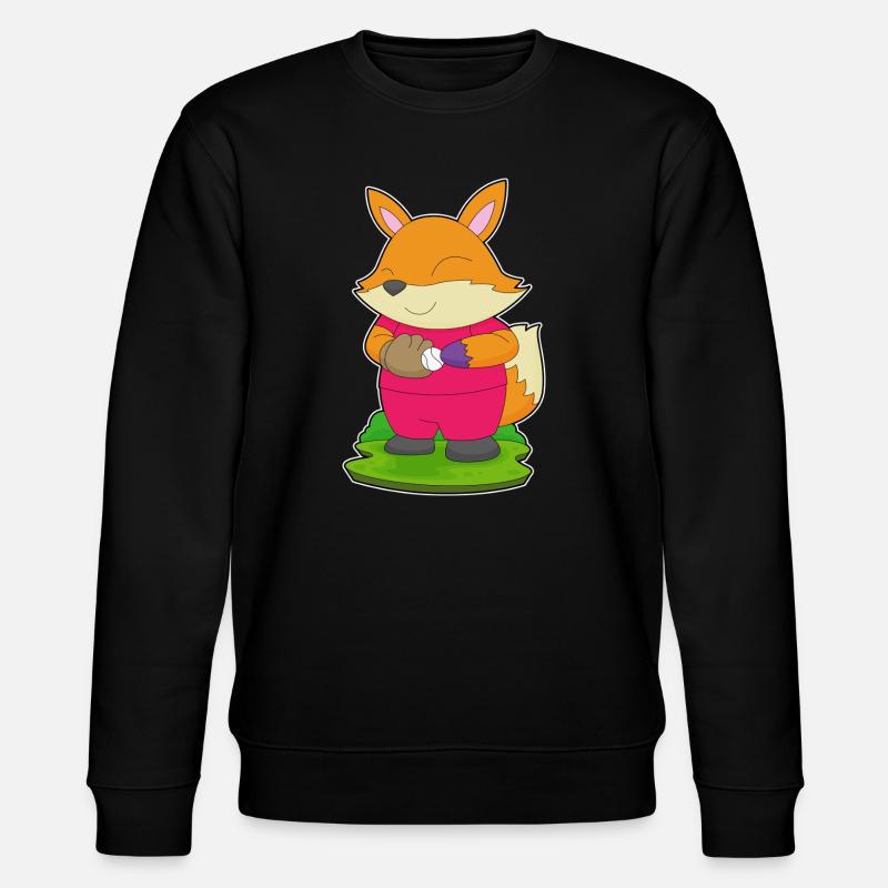 Fuchs Baseball Baseballhandschuh - Stanley/Stella Unisex Bio-Sweatshirt CHANGER  - Schwarz