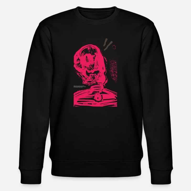 Romantischer Schädel - Stanley/Stella Unisex Bio-Sweatshirt CHANGER  - Schwarz