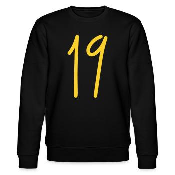 19 - Stanley/Stella Unisex Bio-Sweatshirt CHANGER  - Schwarz - Vorne - Nik (191cm) & Marisol (170cm)