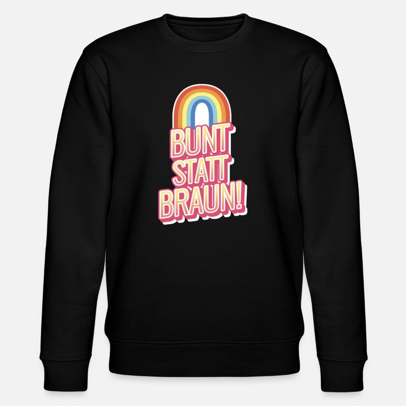 Bunt_statt_Braun - Stanley/Stella Unisex Bio-Sweatshirt CHANGER  - Schwarz