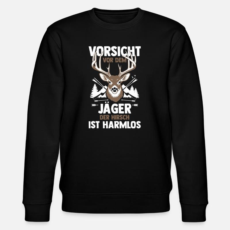 Jagd Jagen Waidmann Jäger - Stanley/Stella Unisex Bio-Sweatshirt CHANGER  - Schwarz