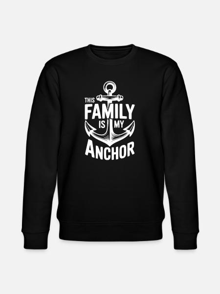 Cette famille est mon ancre - Sweat bio CHANGER Stanley/Stella Unisexe - noir