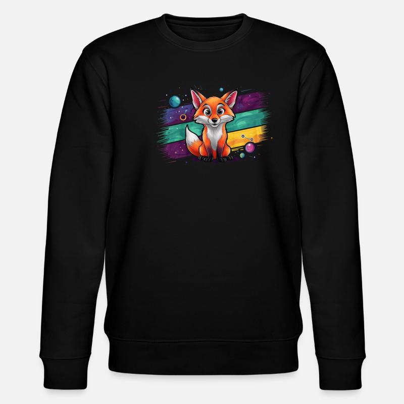 Fuchs - Illustration - Stanley/Stella Unisex Bio-Sweatshirt CHANGER  - Schwarz