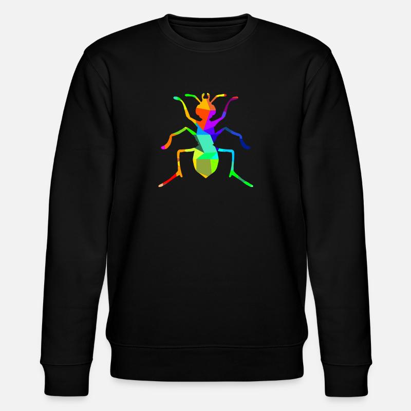 fourmi insecte arc-en-ciel animaux polygone - Sweat bio CHANGER Stanley/Stella Unisexe - noir