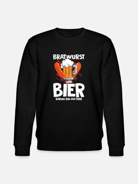 Bratwurst as a gift - Stanley/Stella CHANGER Unisex Organic Sweatshirt - black