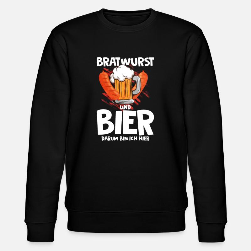 Bratwurst als Geschenk - Stanley/Stella Unisex Bio-Sweatshirt CHANGER  - Schwarz