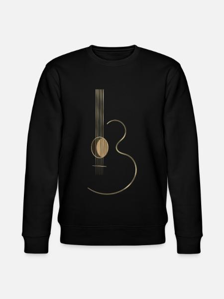 Acoustic Guitar Logo - Stanley/Stella CHANGER Unisex Organic Sweatshirt - black