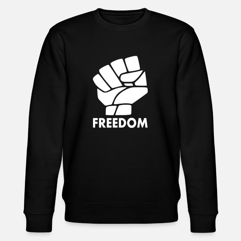 Freiheit - Stanley/Stella Unisex Bio-Sweatshirt CHANGER  - Schwarz