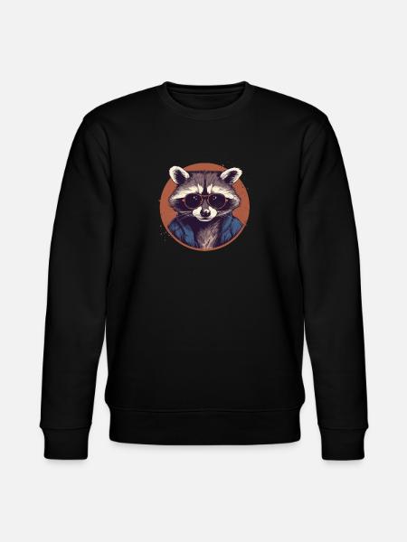 raccoon sunglasses dandruff ringtail - Stanley/Stella CHANGER Unisex Organic Sweatshirt - black