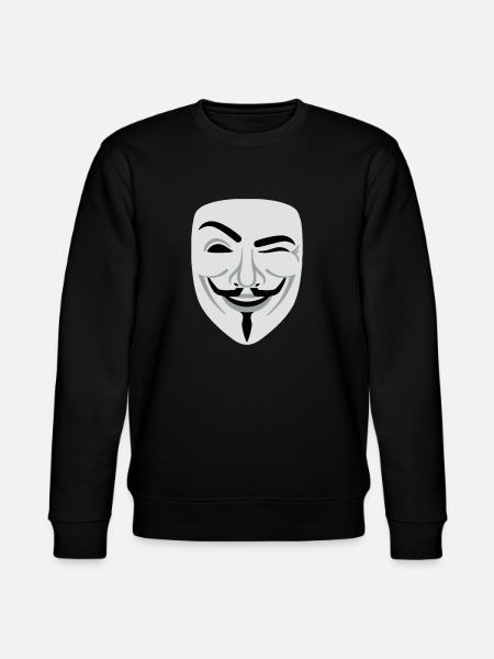 Fun Anonymous Guy Fawkes - Stanley/Stella CHANGER Unisex Organic Sweatshirt - black