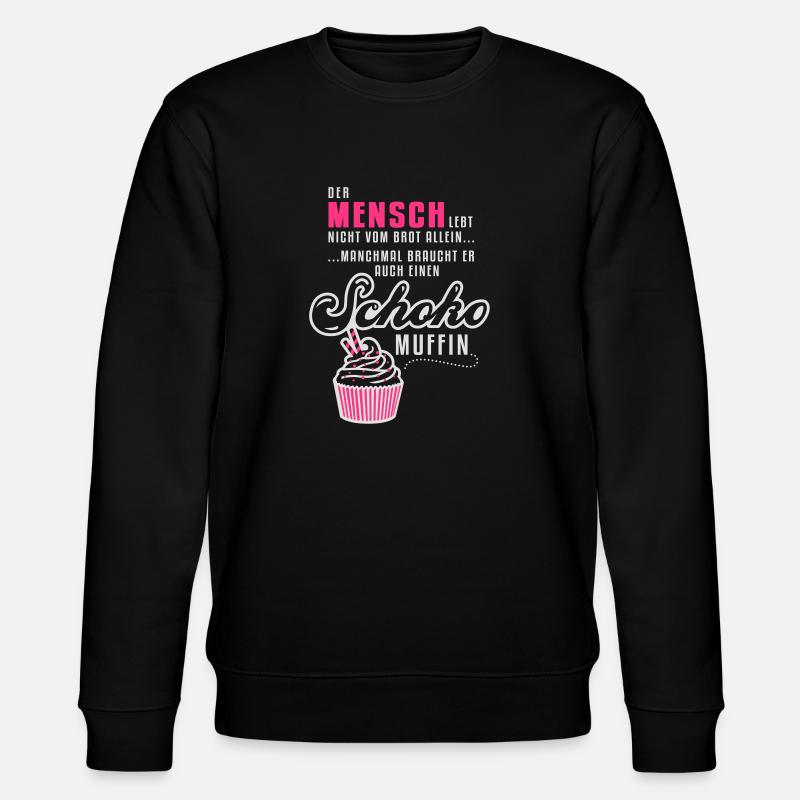 Schokolade - Muffin - Cupcake - sweet - 2C - Stanley/Stella Unisex Bio-Sweatshirt CHANGER  - Schwarz