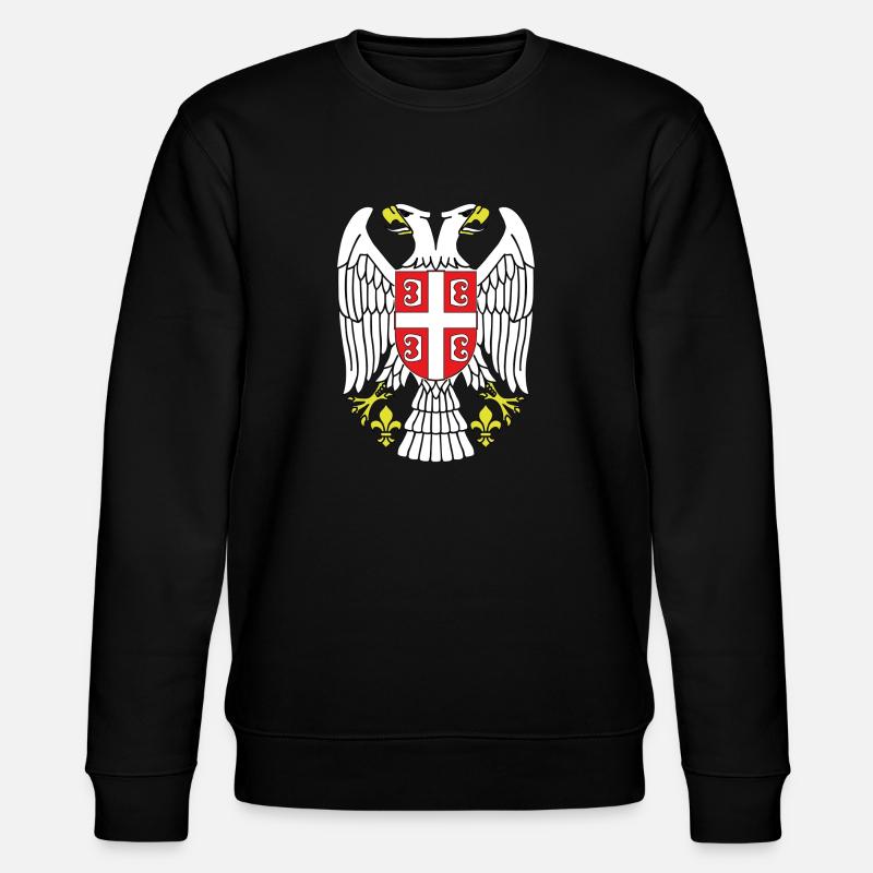 Serbien Adler - Stanley/Stella Unisex Bio-Sweatshirt CHANGER  - Schwarz