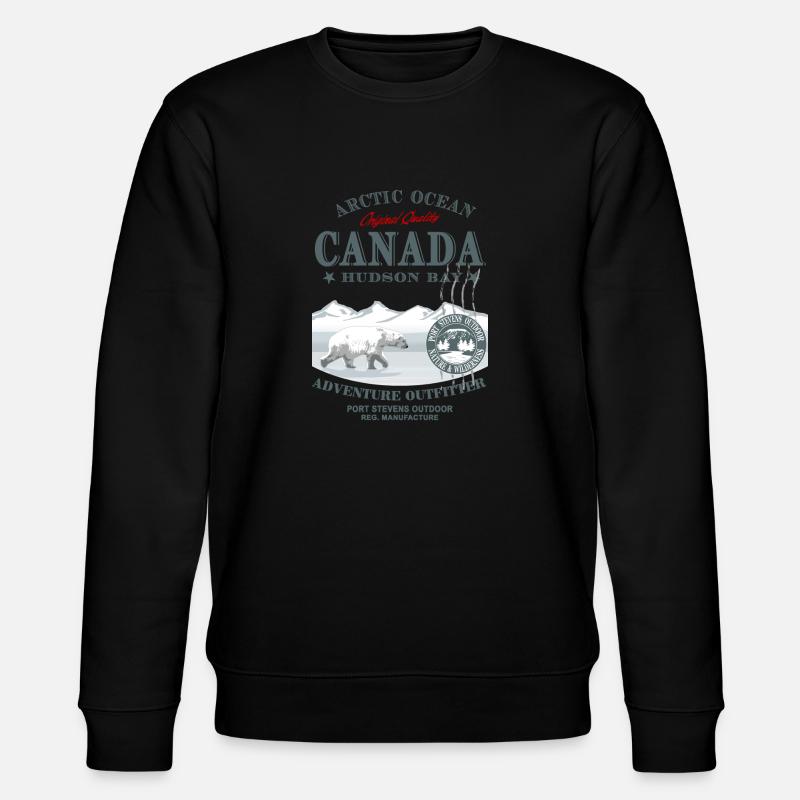 Polar Bear - Canada - Stanley/Stella Unisex Bio-Sweatshirt CHANGER  - Schwarz