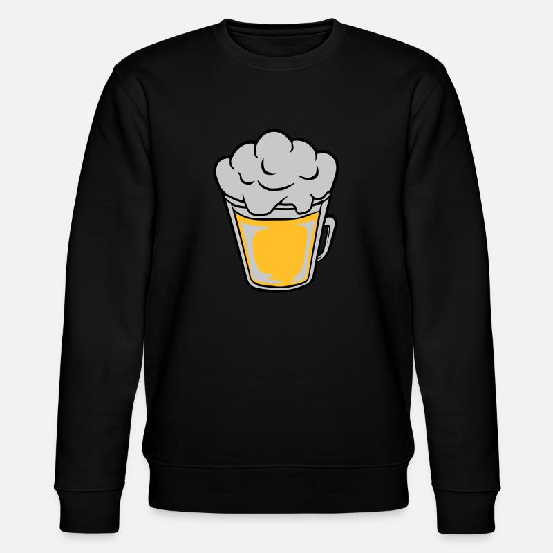 Comic beer from above - Stanley/Stella CHANGER Unisex Organic Sweatshirt - black
