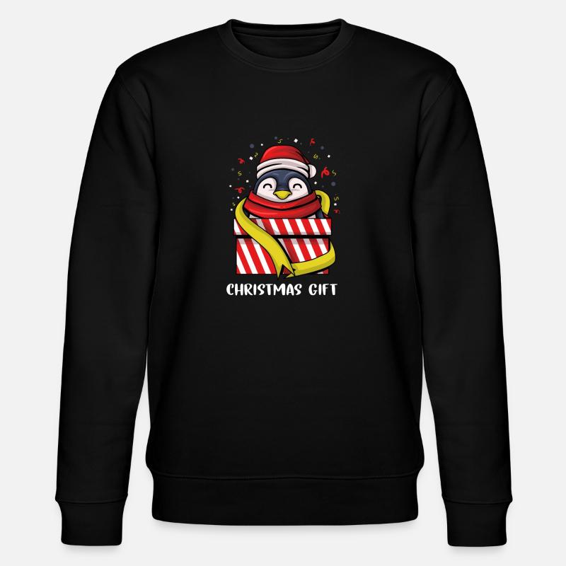 PENGUIN CHRISTMAS - Stanley/Stella Unisex Bio-Sweatshirt CHANGER  - Schwarz