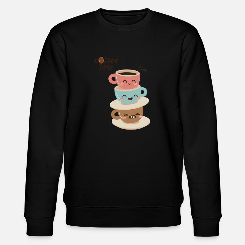 Kaffeezeit 2 - Stanley/Stella Unisex Bio-Sweatshirt CHANGER  - Schwarz