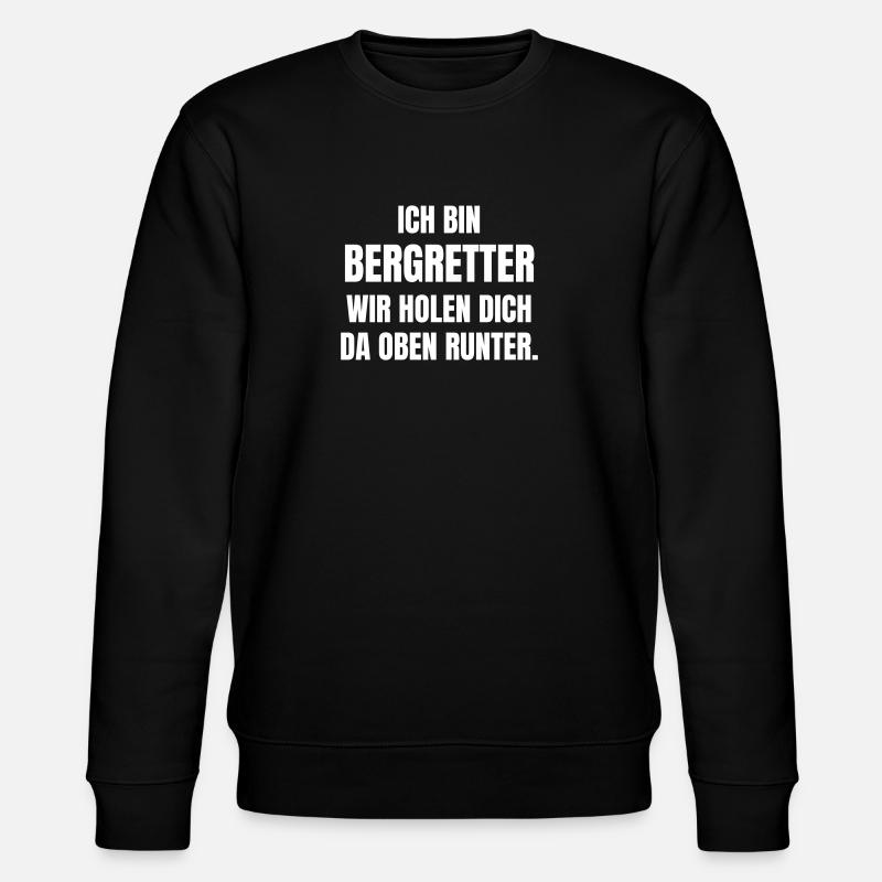 Ich bin Bergretter. - Stanley/Stella Unisex Bio-Sweatshirt CHANGER  - Schwarz