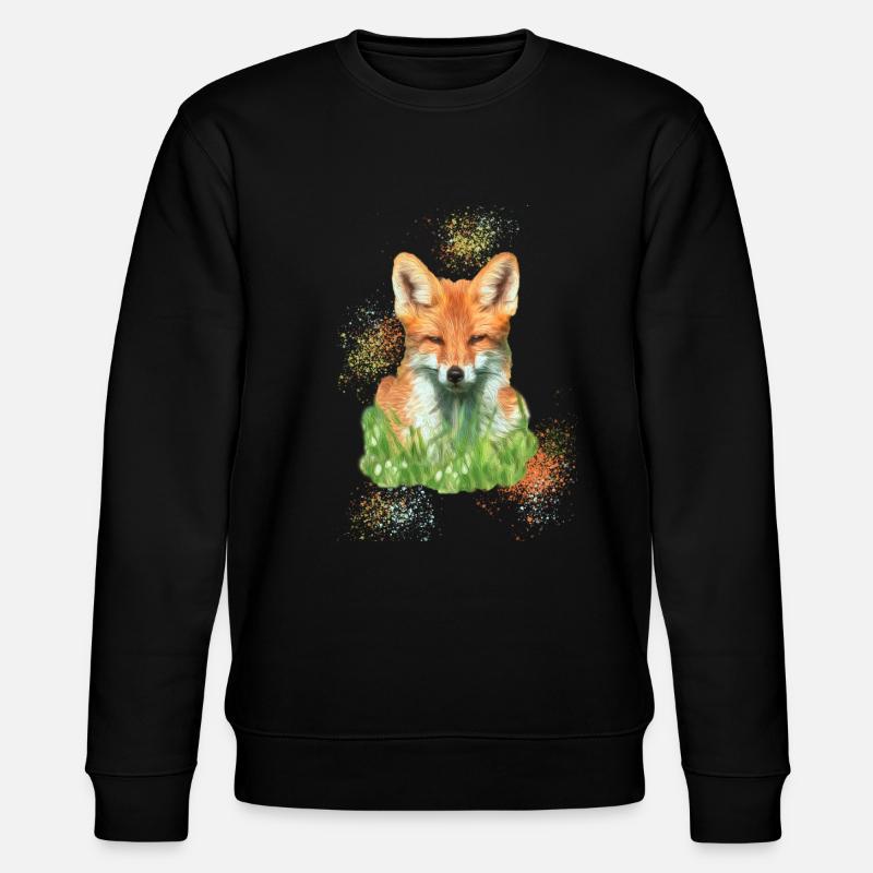 wunderschöner Fuchs - Stanley/Stella Unisex Bio-Sweatshirt CHANGER  - Schwarz
