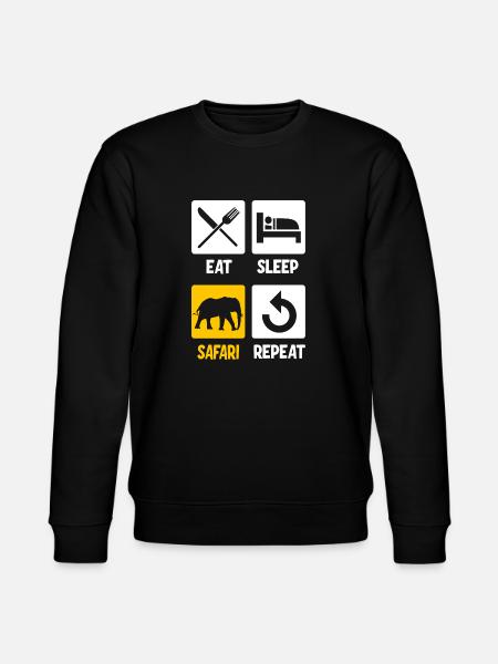 Manger dormir Safari Répéter - Sweat bio CHANGER Stanley/Stella Unisexe - noir