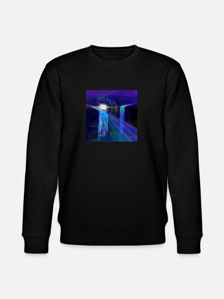 Space, light and waterfalls sketch - Stanley/Stella Unisex Bio-Sweatshirt CHANGER - Schwarz