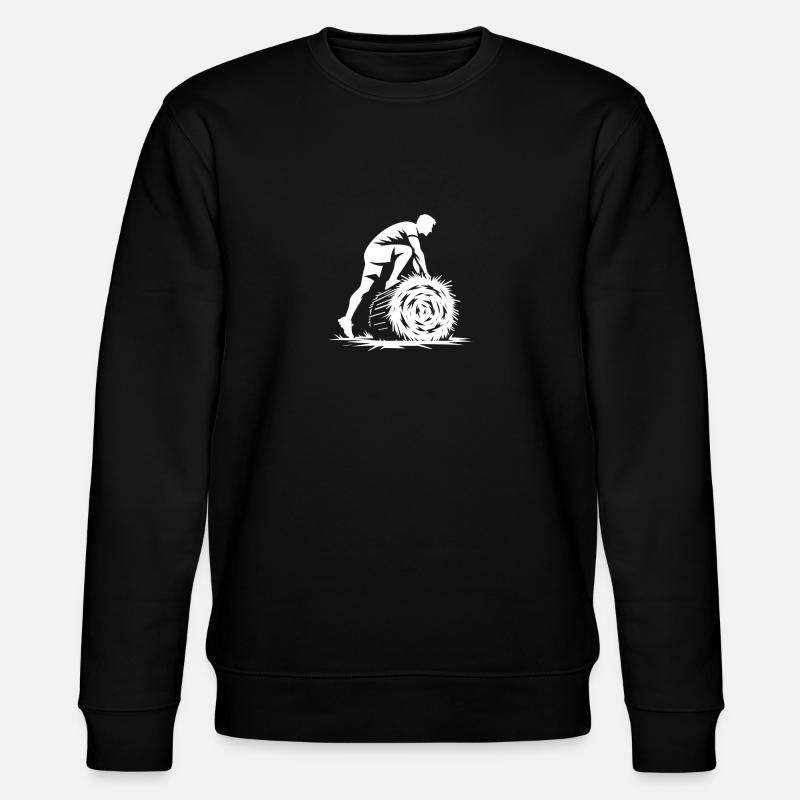 Klettern über den Strohballen - Stanley/Stella Unisex Bio-Sweatshirt CHANGER  - Schwarz