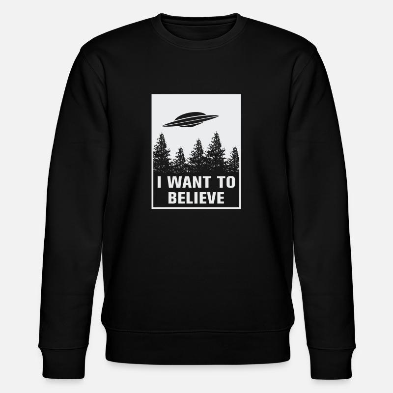 Ich will glauben - Stanley/Stella Unisex Bio-Sweatshirt CHANGER  - Schwarz
