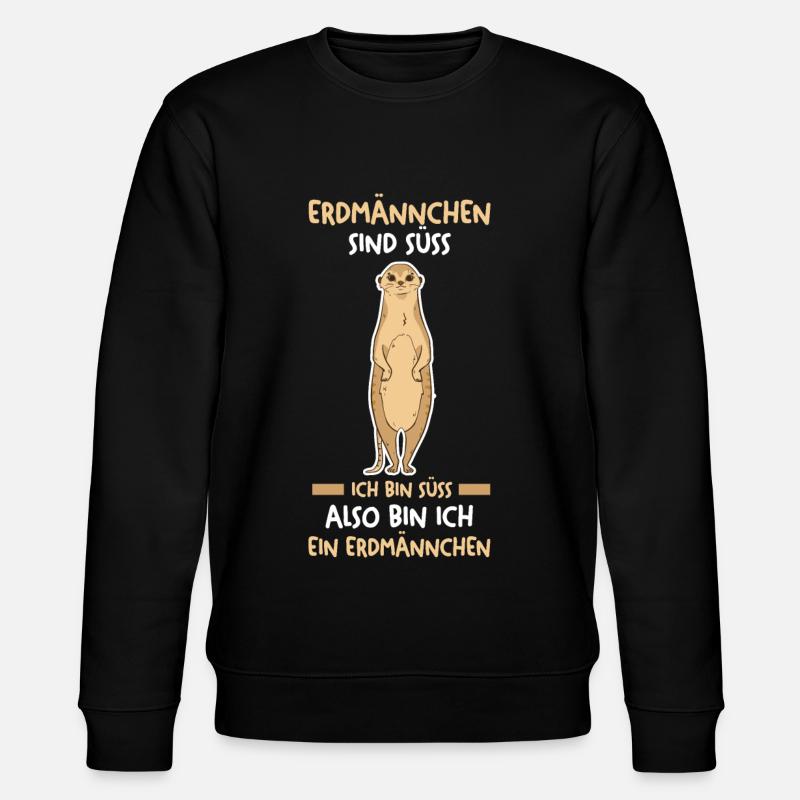 Erdmännchen - Stanley/Stella Unisex Bio-Sweatshirt CHANGER  - Schwarz