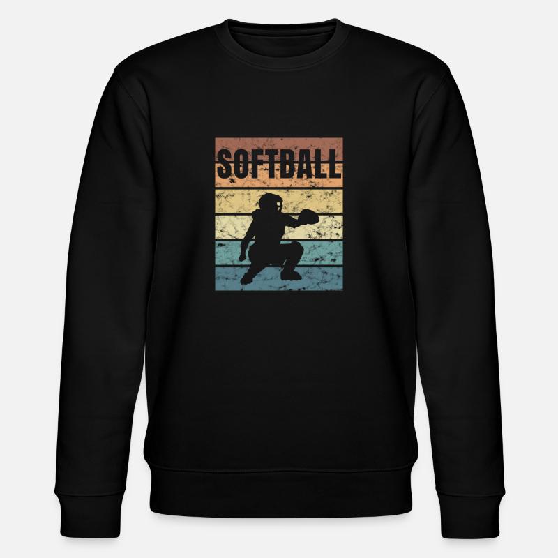 Softball Basepall Schläger Pitcher Catcher - Stanley/Stella Unisex Bio-Sweatshirt CHANGER  - Schwarz