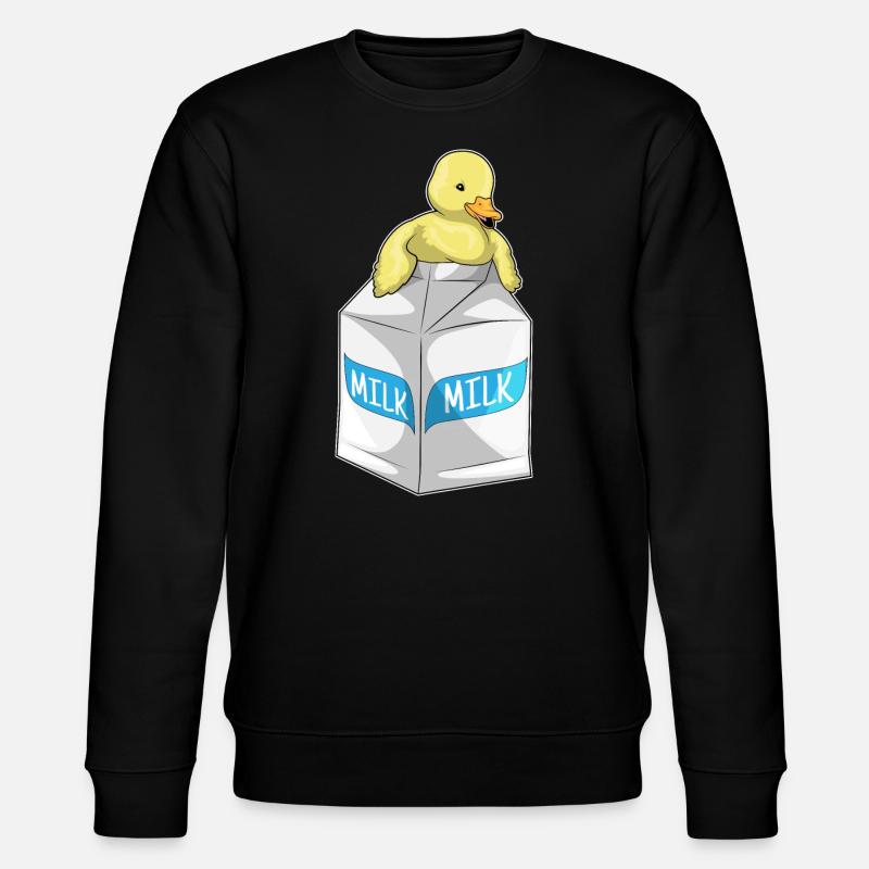 Lait de canard - Sweat bio CHANGER Stanley/Stella Unisexe - noir